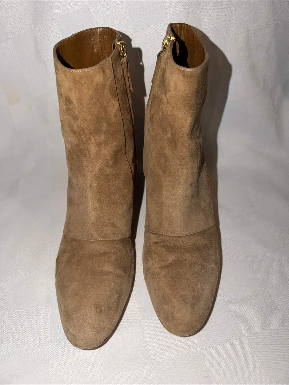 Sz 37.5 7 Manolo Blahnik Brown Suede Ankle Boots